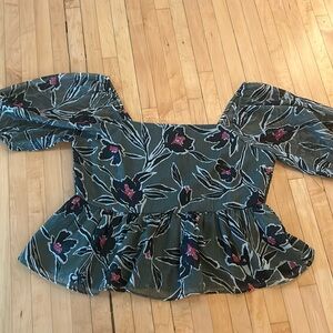 WALTER BAKER women Bianca Top blouse shirt W53243 Lexington green sz M $158